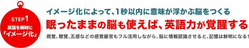 STEP1英語を「イメージ化」眠ったままの脳も使えば、英語力が覚醒する